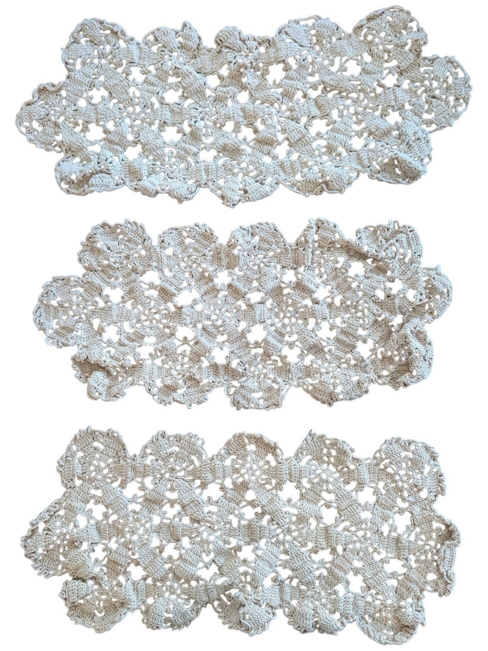 Handcrafted Crochet Lace Doilies - Cream